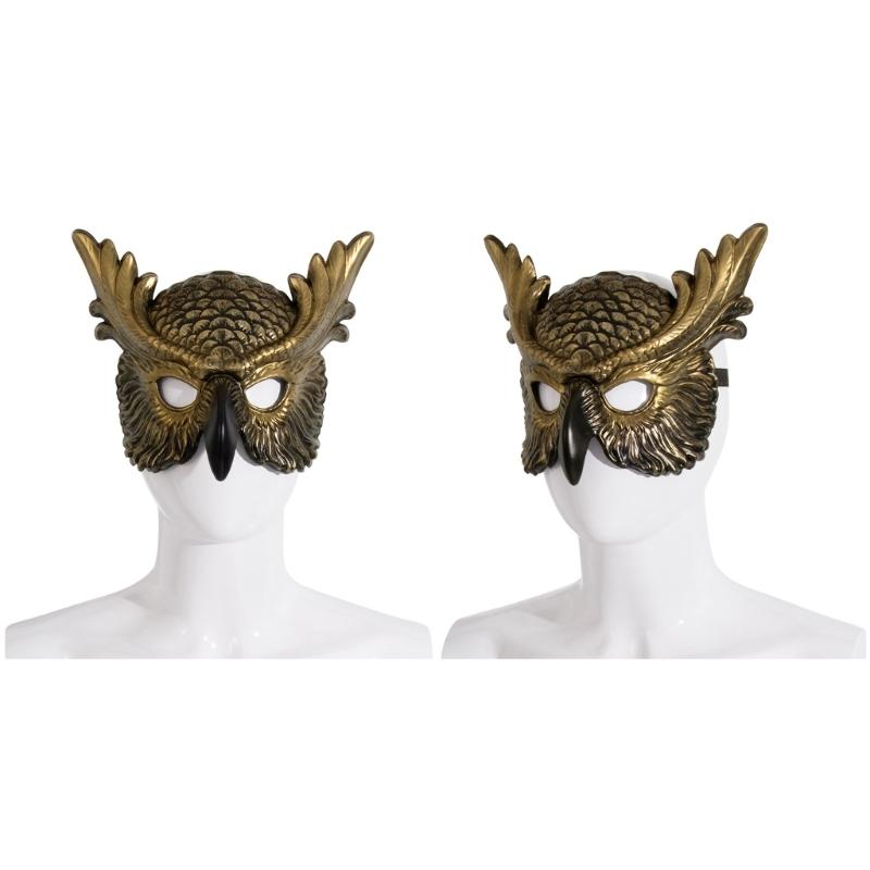 Masquerade Mask Owl Mask Bird Mask Beak Feather Half Face Mask Halloween Cosplay Costume Costume Mask for Mardi Gras
