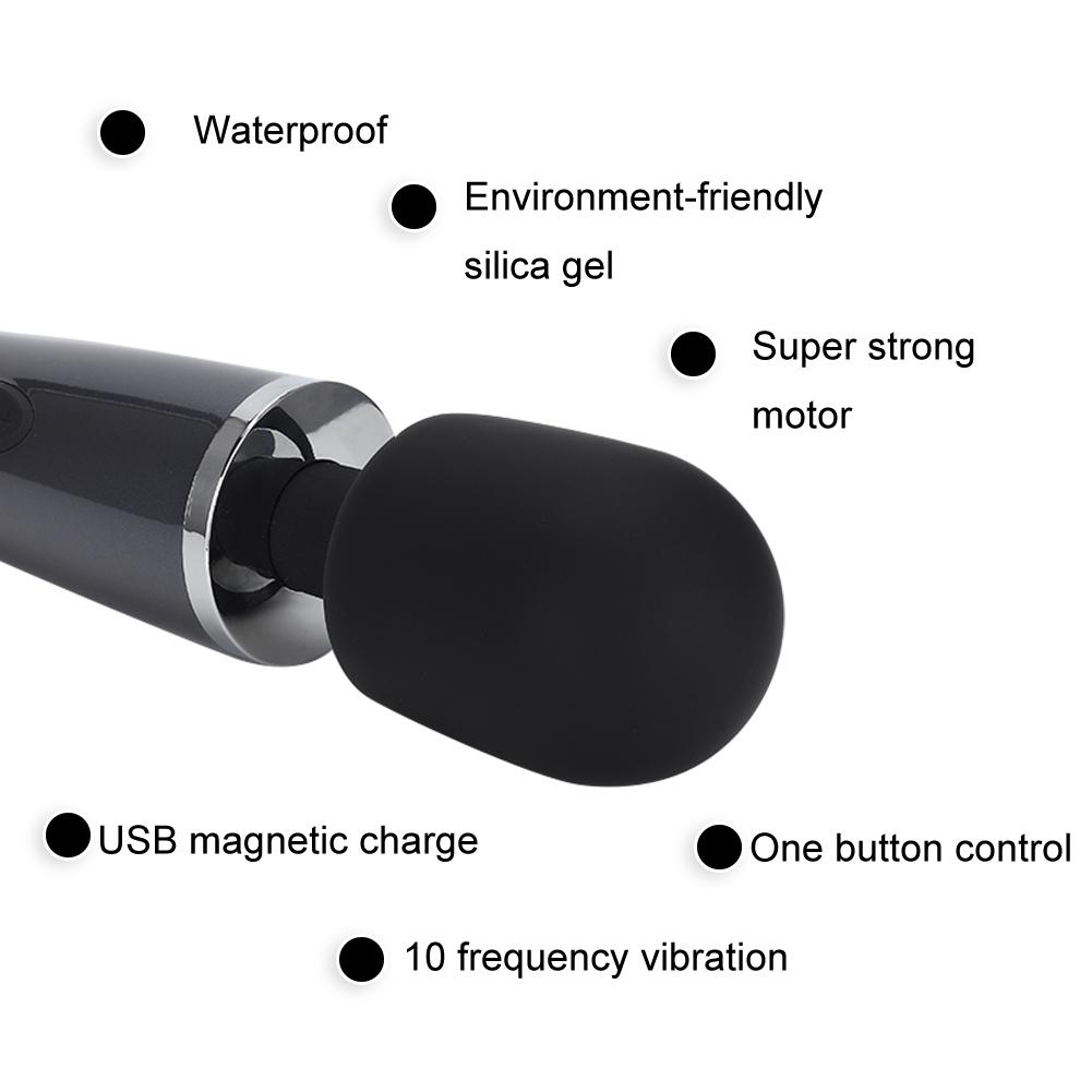10 Frequency USB Rechargeable Waterproof Mute Massager Vibration Massager