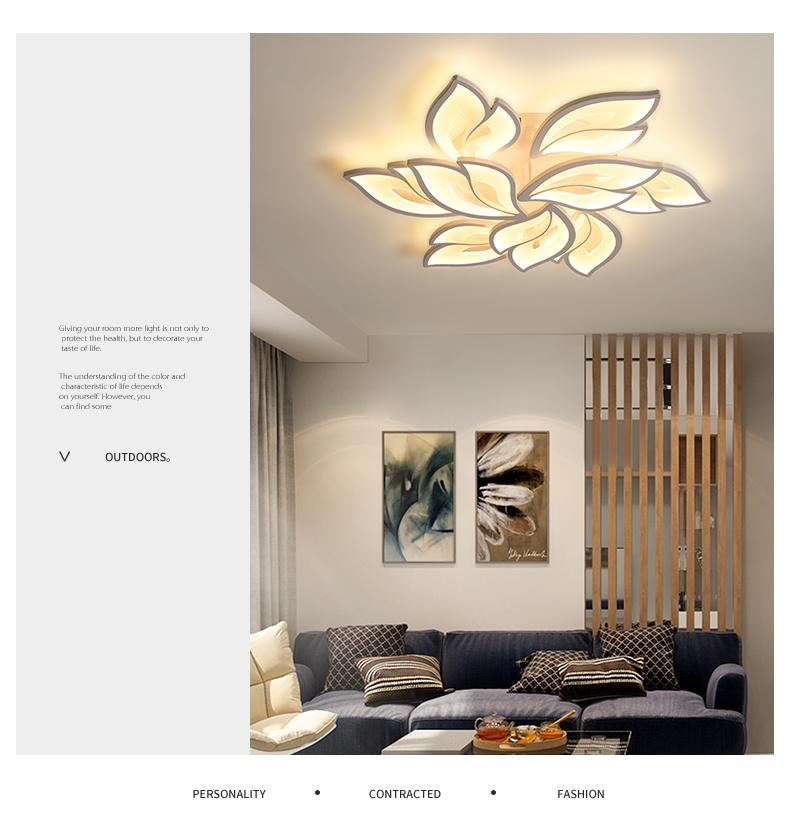 New modern LED ceiling light flower acrylic creative bedroom living room ceiling light fixture room light Home decoration