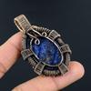 Sodalite Pendant, Handmade Gemstone Pendant, 999 Copper Wire Wrapped Pendant Antique Jewelry, For Engagement Gift