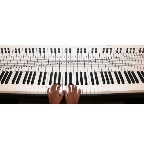 Piano and Keyboard Note Chart for 88 Keys, Use Behind the Keys, Ideal Visual Tool for Beginners Learning Piano or Keyboard, Easy to Set Up
