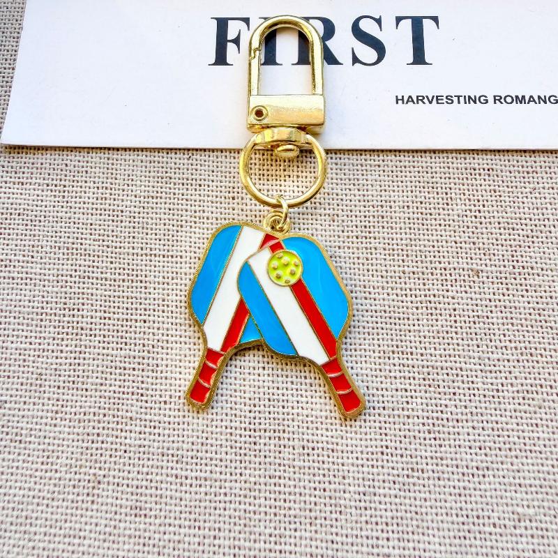 Pickleball Bag Tag Keyring Hot Selling English Pickball Pendant For Party Hoilday Handbag Birthday Gift Car Keychain Accessories