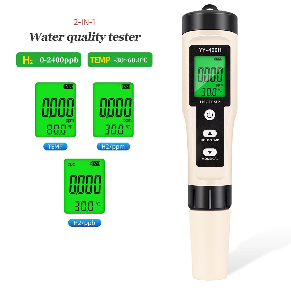 4/3/2 In 1 Optional PH ORP H2 Temperature Hydrogen-rich Meter Water Quality Purity Detector for Aquarium Pool Hydroponic