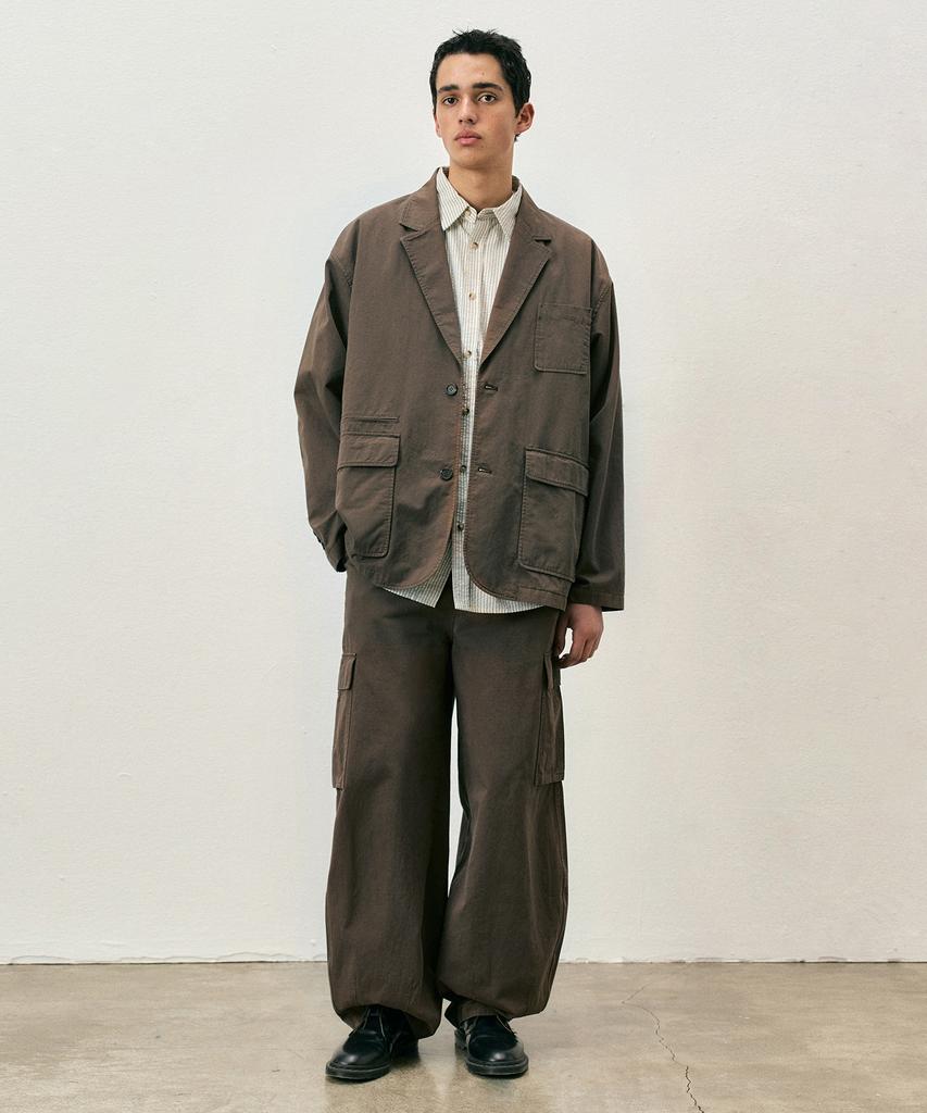 COSTUME O’CLOCK Cotton Washed Balloon Cargo Pants Light Beige Coospt244Lbeige