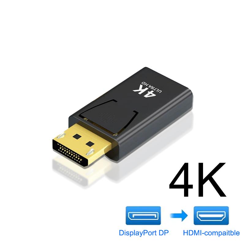 4K Display Port DP To HDMI-compatible Cable Adapter DisplayPort Male To HDTV Female Converter Cable for PC TV Laptop Projector