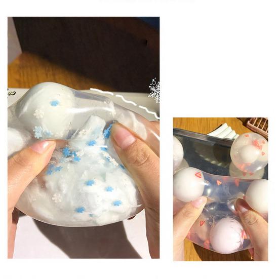 Crispy Sweet Dumplings Squeeze Ball DIY Shapeable Stress Ball Slow Rising Anxiety Relief Stretchy Transparent Ball Sensory Fidget Toy
