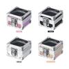 Professional Manicure Drill Bit Stand Display Case Compact Metal Storage Container With 25 Holes Nail Bits Organized