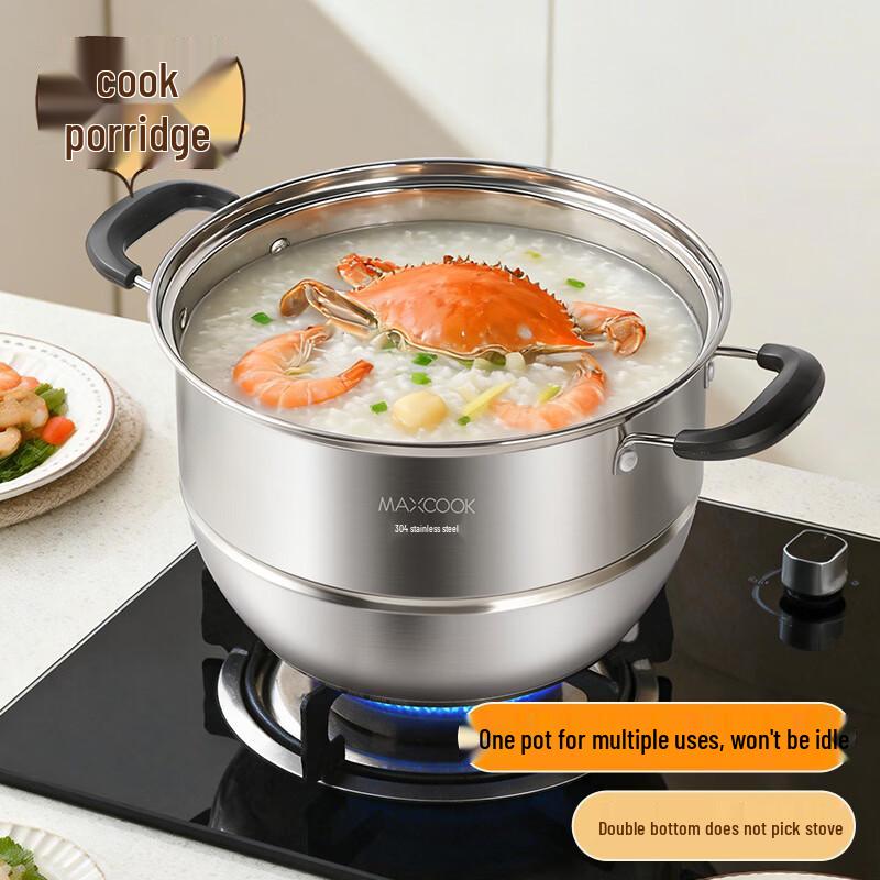 maxcook Dampfgarer & Suppentopf aus Edelstahl