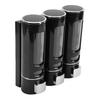 3 Chamber Shower Soap Dispenser 400ml Leakproof Wall Mount Manual Shampoo and Conditioner Dispenser for Liquid Gel