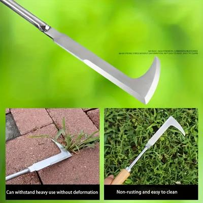Heavy-Duty Carbon Steel Hand Shovel With Ergonomic Grip - Manual Weeding Tool For Road Cracks & Gardens For Kids