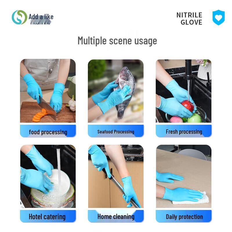 Titanfine Thickened Food-Grade Disposable Nitrile Gloves