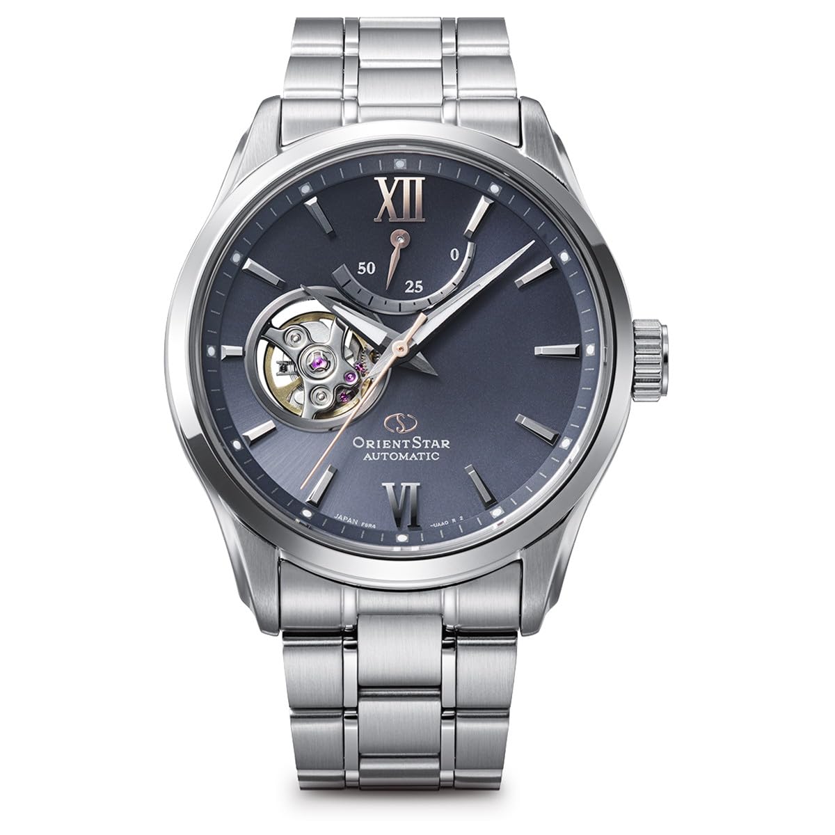 

Orient Star Automatic Watch, Semi-Skeleton, Mechanical, Open Heart, RK-AT0021L, Men s Blue-Gray Gradient, Limited Edition of 250 in Japan