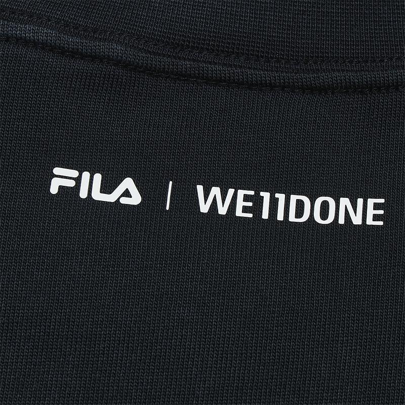 FILA × WE11DONE Fashion Trendy Minimalist Classic Casual Versatile Comfortable Loose Round Neck Pullover Short Sleeve T-Shirt F11U626106F-BK
