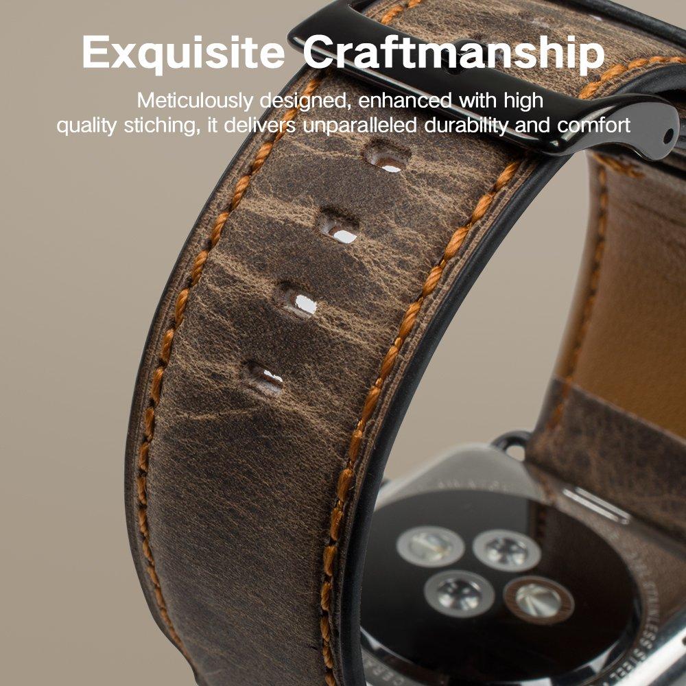 Strap for Apple watch band 44mm 40mm 45mm 41mm 49mm 38 42mm Retro Cow Leather correa bracelet iwatch series 7 6 3 SE Ultra 2 8 9