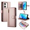 For Oppo A5x 5G/4G Case Zipper Pocket Wallet Leather Phone Cover with Straps