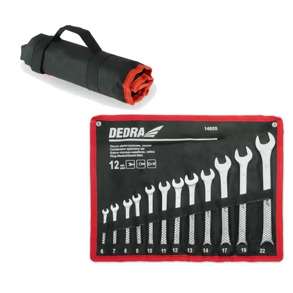 Zestaw Kluczy Płasko-Oczkowych Dedra 1405S 12 Szt.crv Płas-Oczk.6-14,17,19,22Mm,Pokrowiec