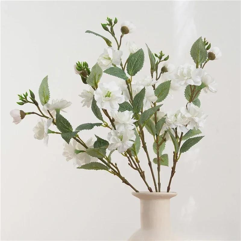 

Home Decorative Simulation Flowers 5-Fork Roses Bouquet Shopping Mall Decoration Artificial Flower Silk Pink Rose Bouquetes білий