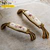 Yijia European Pastoral Ceramic Cabinet Knob - Large Pattern, Single Hole