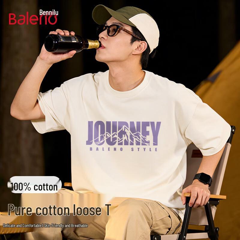 Baleno Men s Loose Fit Cotton Graphic T-Shirt 3XL