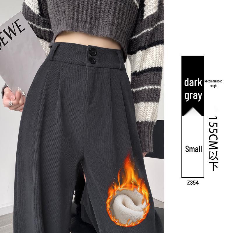 Women's High-End Black Drapey Straight-Leg Wide Suit Pants - Slimming, Casual Fit for Spring/Summer, Ideal for Pear-Shaped Bodies.