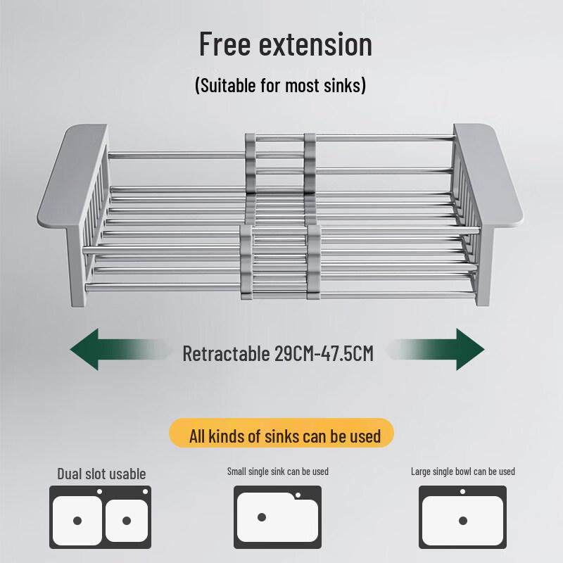 HUALEAI Stainless Steel Sink Drain Rack