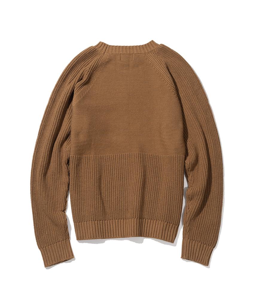 MASSNOUN Half Incision Overfit Knit Mftnt002-Br