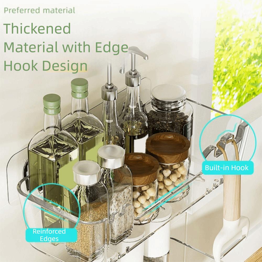Easy to Clean Transparent Wall-Mounted Organizer No Drill Drain Holes Toy Storage Organizer Multi-Purpose Bath Toy Holder RV
