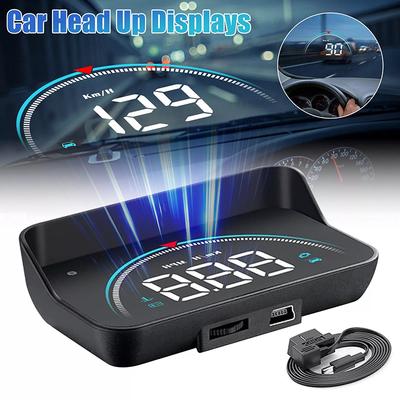 Pantalla frontal HUD para automóvil M8, OBD2, advertencia de exceso de velocidad, temperatura del agua electrónica automática, proyector digital LED para parabrisas