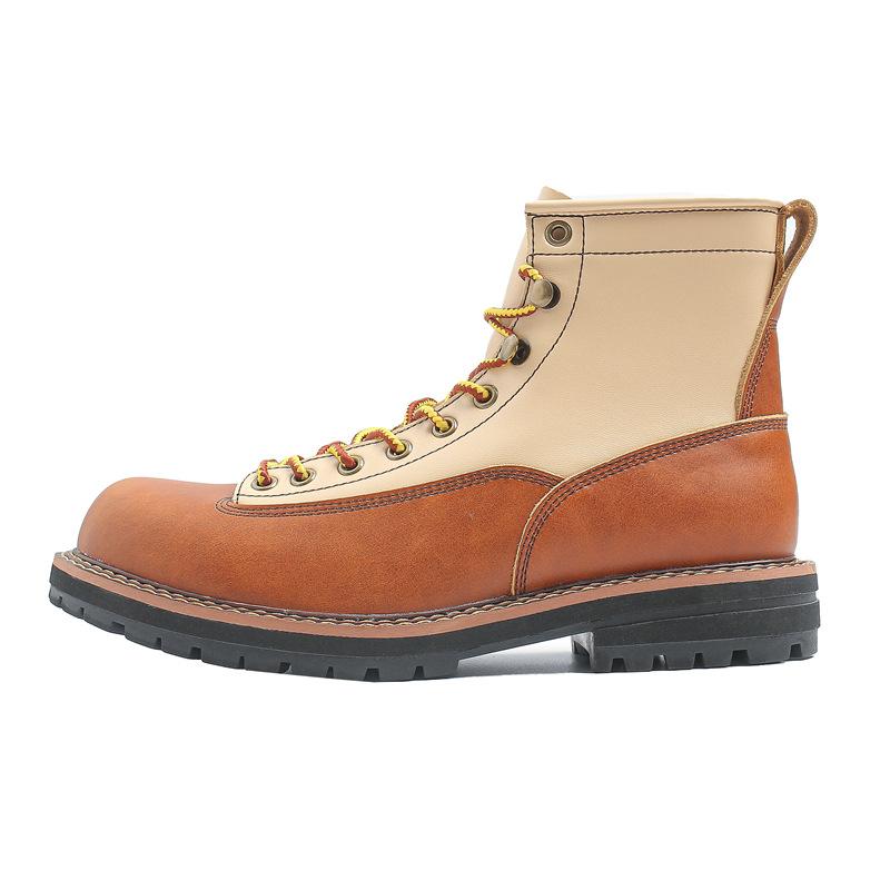 Neue Handgefertigte Herbst Winter Herren Freizeitschuhe Rindsleder Werkzeugstiefel Vintage Britisch Outdoor Arbeit Wüste Motorradstiefel