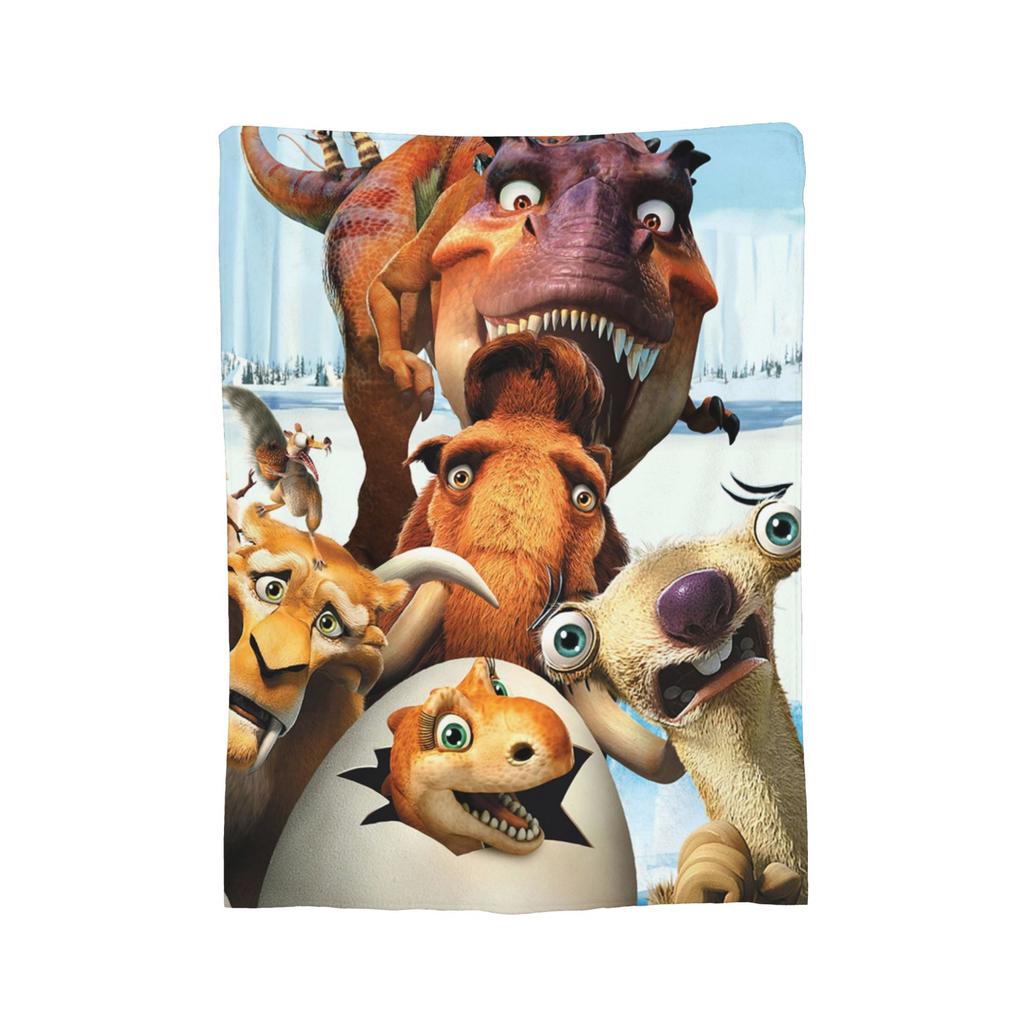 Cartoon Ice Ages Blanket Fleece Autumn/Winter  Breathable Ultra-Soft Throw Blanket for Home Travel Rug Piece