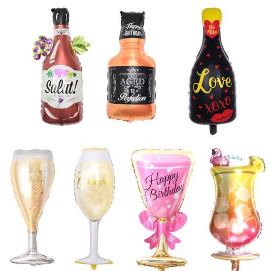Champagne Balloons Wedding Balloon wine glass Balloons Whisky Bottle