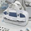 Plaid Polka Dot Pencil Case with Clear Itabag Multi-Compartment Pen Bag Handheld Large Capacity Stationery Organizer Gift