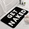 Inyahome 50x80cm Get Naked Bath Mats Pink Floor Rugs Non-Slip Quick Water Absorption for Bedroom Bathroon Door Mat Living Room