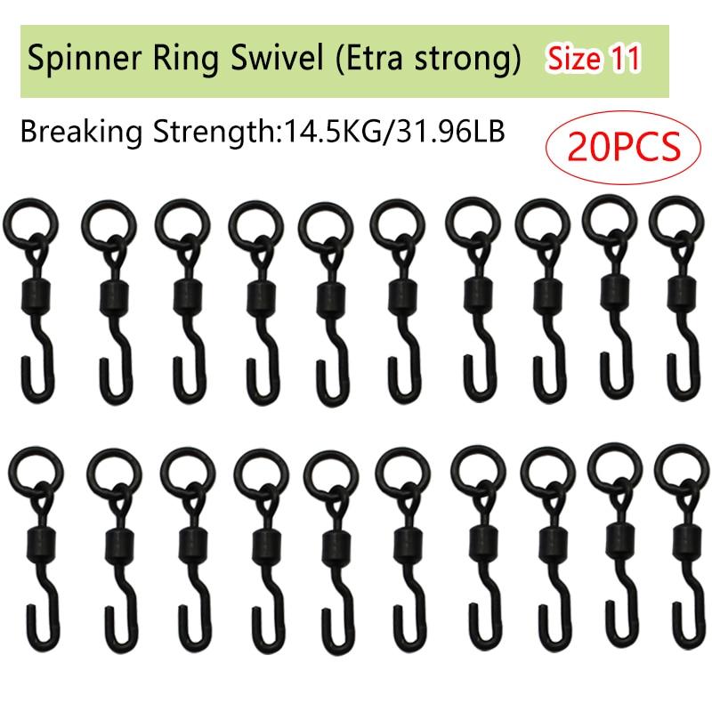 Carp Fishing Swivels Snaps with Solid Ring Quick Change Fishing Hook Swivels Accessories