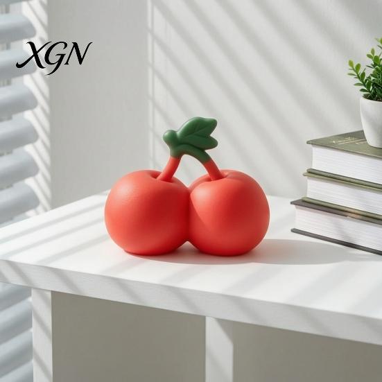 Cherry Fidget Toy Realistic Stress Relief Toy, Giant Squeeze Food Soft Stretchy Simulation Fruit Sensory for Anxiety