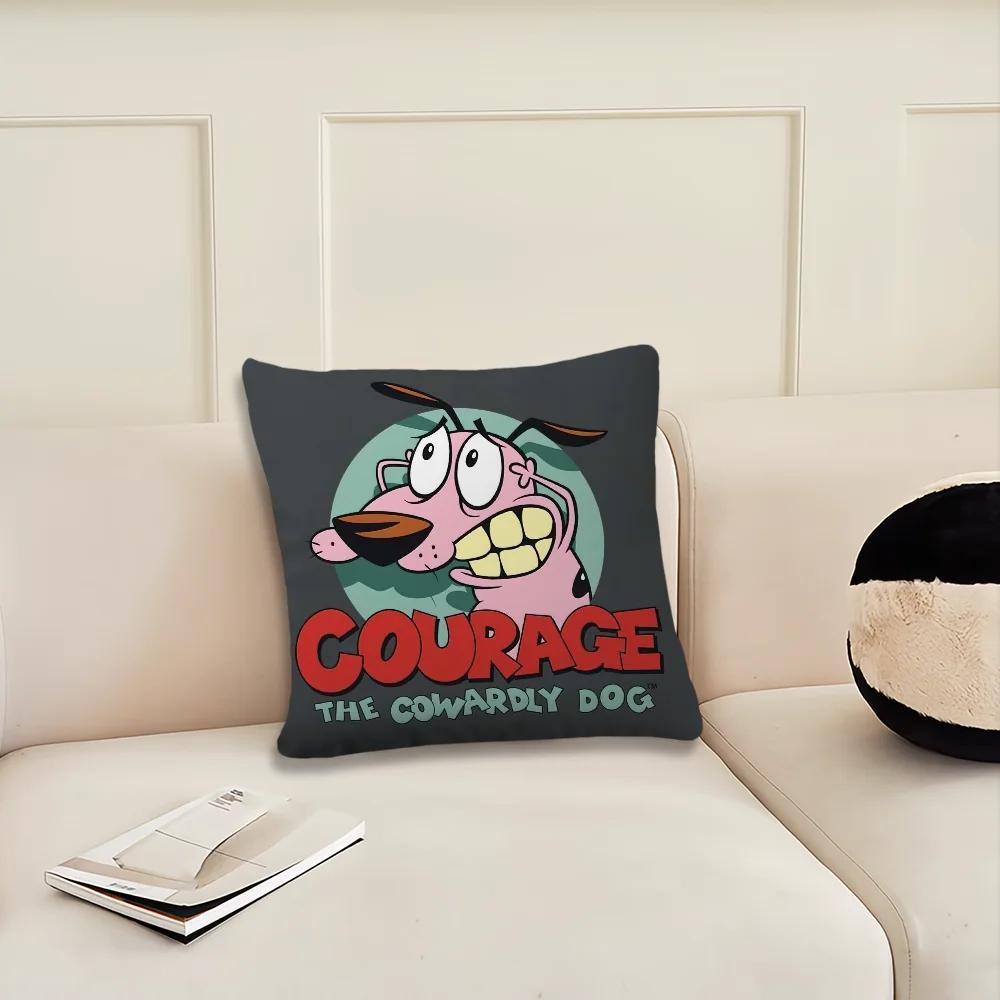 Cartoon C-C-ourage The C-Cowardly Dog Decoration Room Home Sofa Living Office Car Nordic Simplicity Pillow Cover