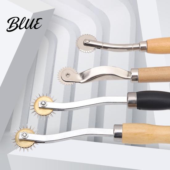 Sewing Accessory Wooden Handle Tracing Wheel, 2/3mm Needle Point Wheel for Fabric Tailoring Tools Craft Patterns, Faux Leather Projects, Professional