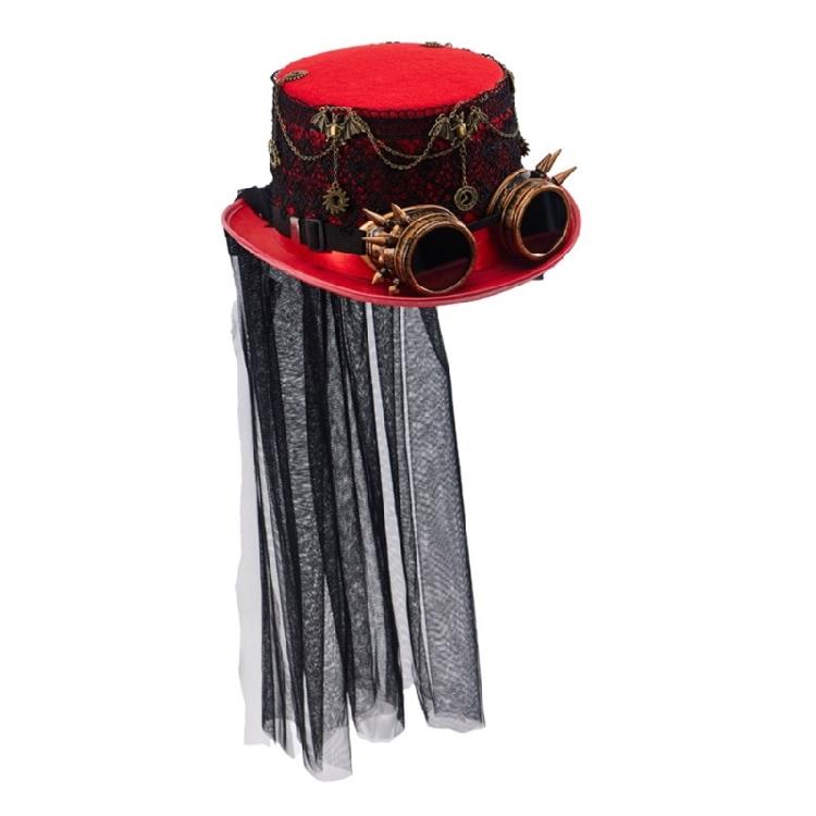 Goggles Top Hat Victorians Hat Handmade Magicians Hat Steampunks Gear Hat