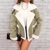 Winter Women's Fashion Lapel Plush Jacket Warm Casual Coat