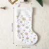 White Fleece Gold-stamped Gold Snowflake Christmas Stocking