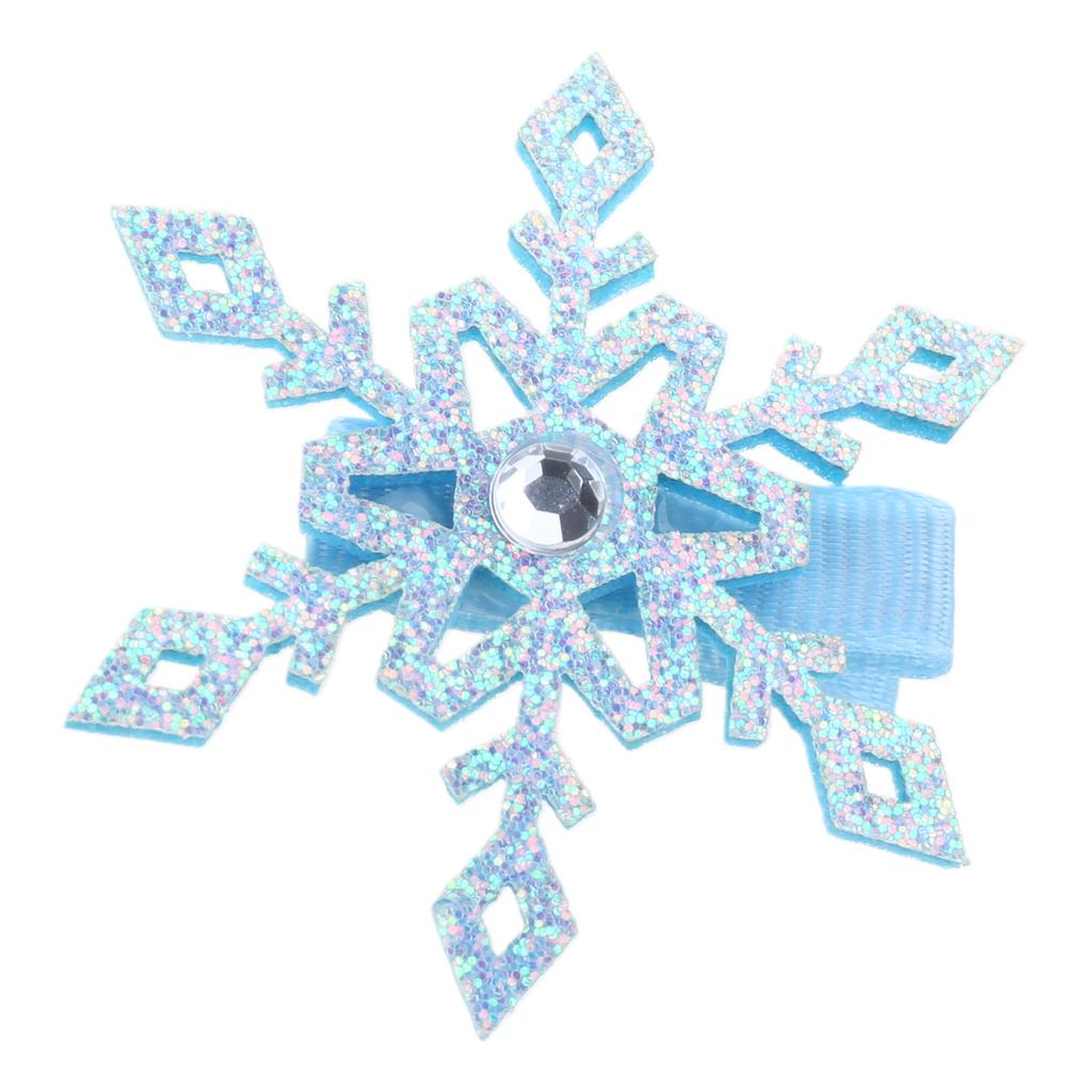 Snowflake Hair Clip Christmas Barrette Sweet Christmas Flat Clip Hairpin Christmas Elegant Hair Clip for Bunches