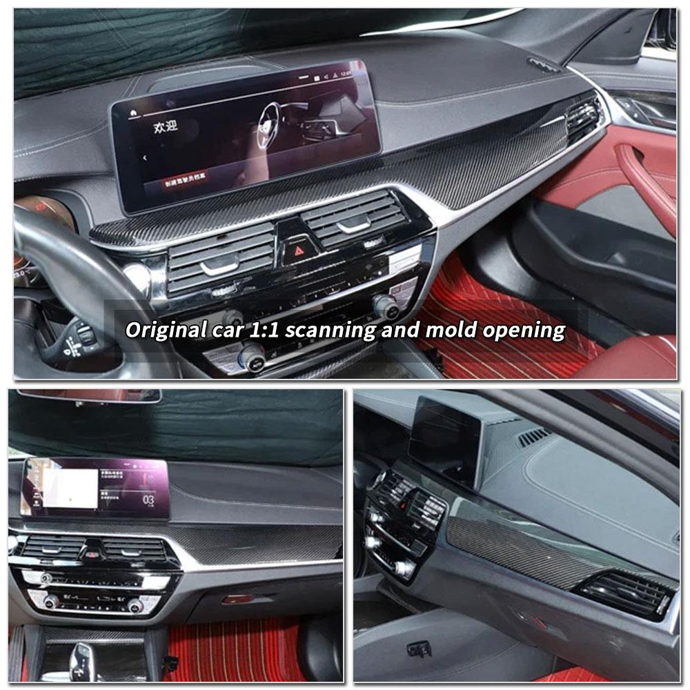 For BMW 5 Series G30 G38 17-23 6 Series GT G32 17-24 Real Carbon Fiber Car Dashboard Panel Decoration Car Accessories 2 pcs
