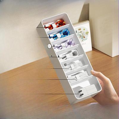 Úložný box na datové kabely Může oddělit Zásuvku organizéru kabelů Velkokapacitní Krabici na organizaci napájecích kabelů a nabíjecích kabelů