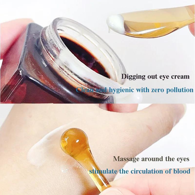 3 Stück Augencreme-Applikatorlöffel Rolle Transparenter Massagestab Kosmetische Spatel Falten Gesichtsmaske Hautpflege Plastiklöffel