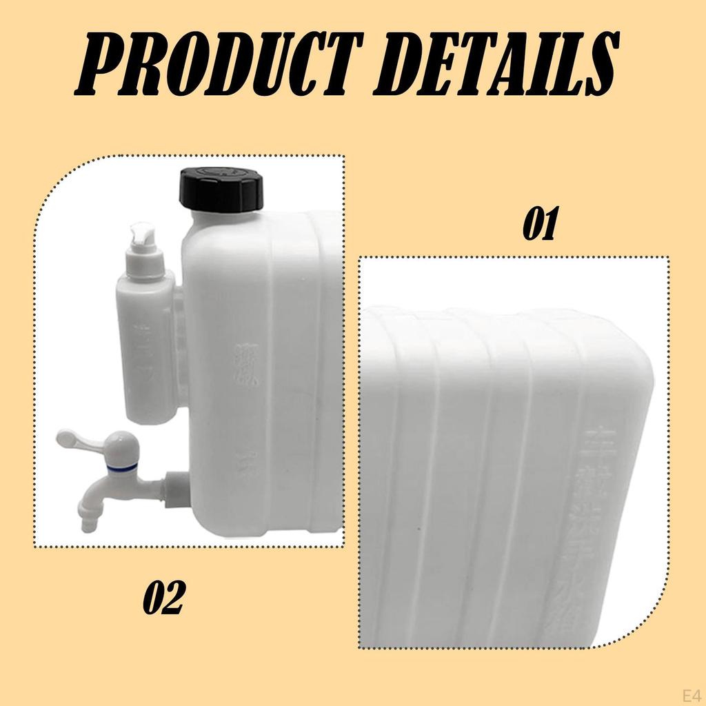 Contenedor de Agua Colgante para Camión de 14L con Grifo, 47,5 X 29,5 16,8 cm Marco de Polipropileno, para