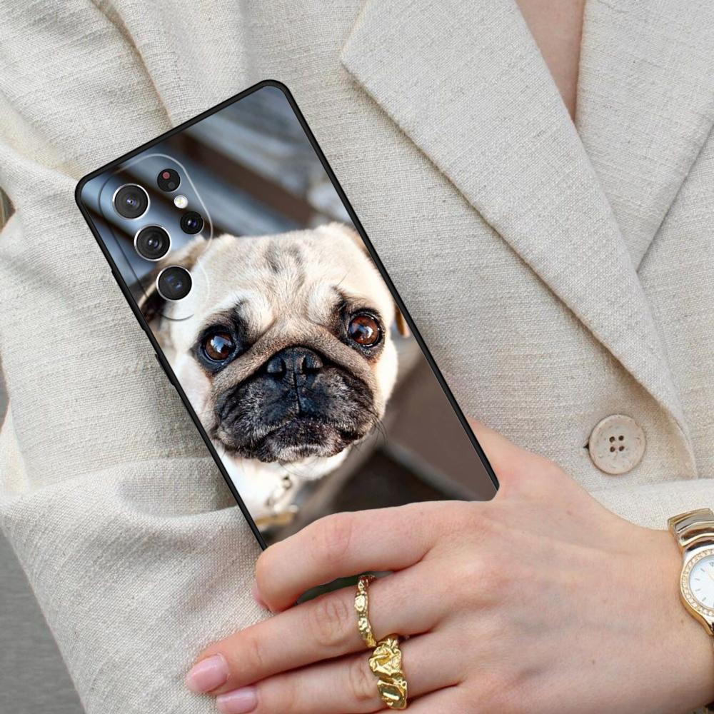 Cute Pug Puppy Beautiful Dog Cell Phone Case for Samsung Galaxy S26 Ultra S25 S24 S23 S22 S21 S20 Note10 Cover