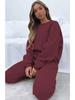 European Winter Women's Printed Hoodie & Pants Set