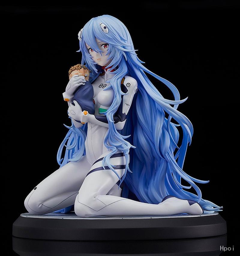 16CM Anime Shin Evangelion Gekijouban Ayanami Rei Figur 1/7 Lange Haare Version Sitzende Figur Spielzeug Geschenk Sammlung Actionfigur PVC