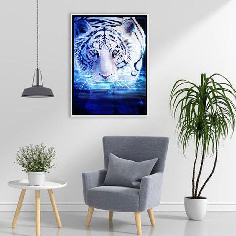 Tiger DIY 5D Diamant Malerei voller Platz/Runde Bohrer Tier Diamont Stickerei Kreuzstich Strass Mosaik Home Decor Geschenk