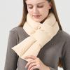 Autumn Winter Down Scarf For Women Girls Soft Cross Solid Colors Waterproof Plush Scarves Lady Warmer Neck Protection New